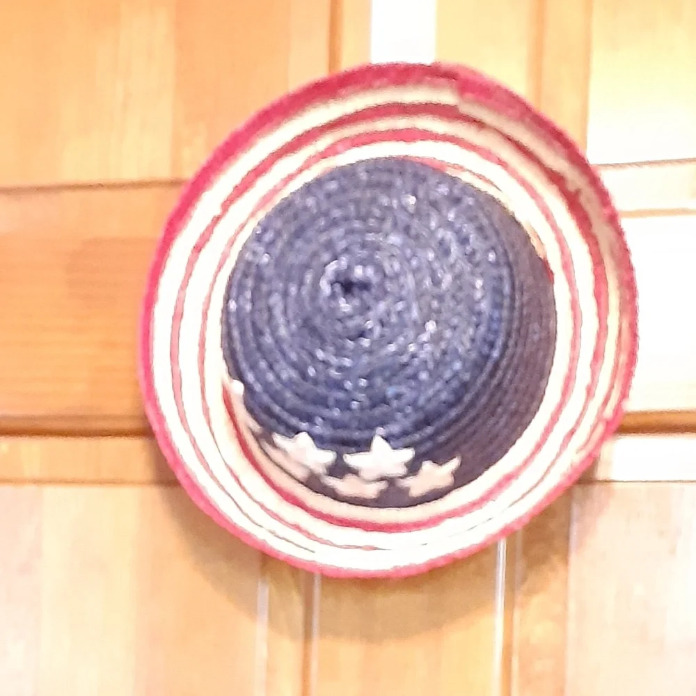 Patriotic Americana Straw Bucket Hat